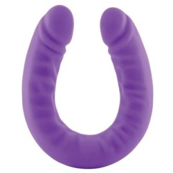 Ruse Silicone Slim Double Dong-Purple 18
